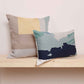 Minimalist Geometric Throw Pillow - Elegant Embroidered Design - Elden Home