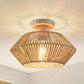 Warm Glow Rattan Ceiling Light - Stylish and Cozy Illumination - Elden Home