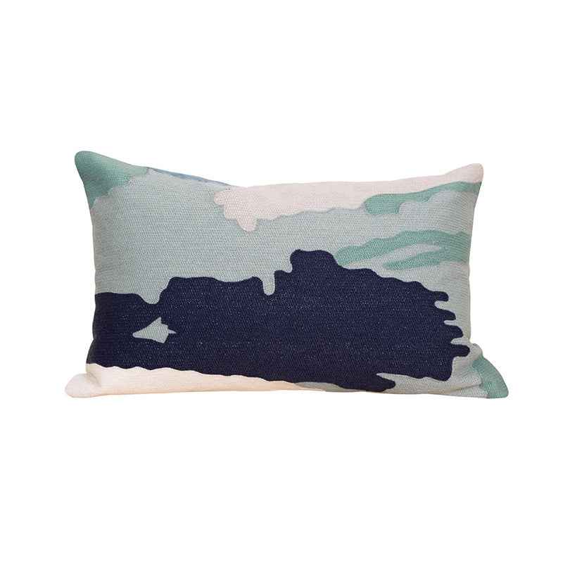 Minimalist Geometric Throw Pillow - Elegant Embroidered Design - Elden Home