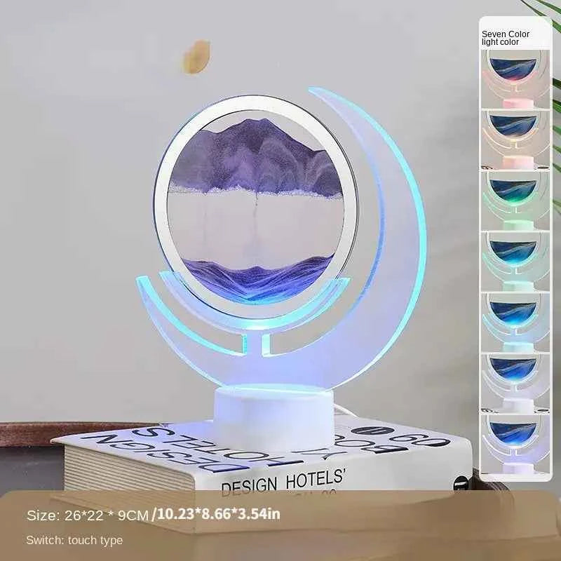 Nordic Sand Art Table Lamp - A Relaxing Sand Art Lamp for Tranquil Ambiance - Elden Home